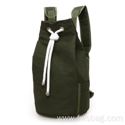 Large capacity factory price durable sport canvas drawstring bag And Gym Backpack for Travel